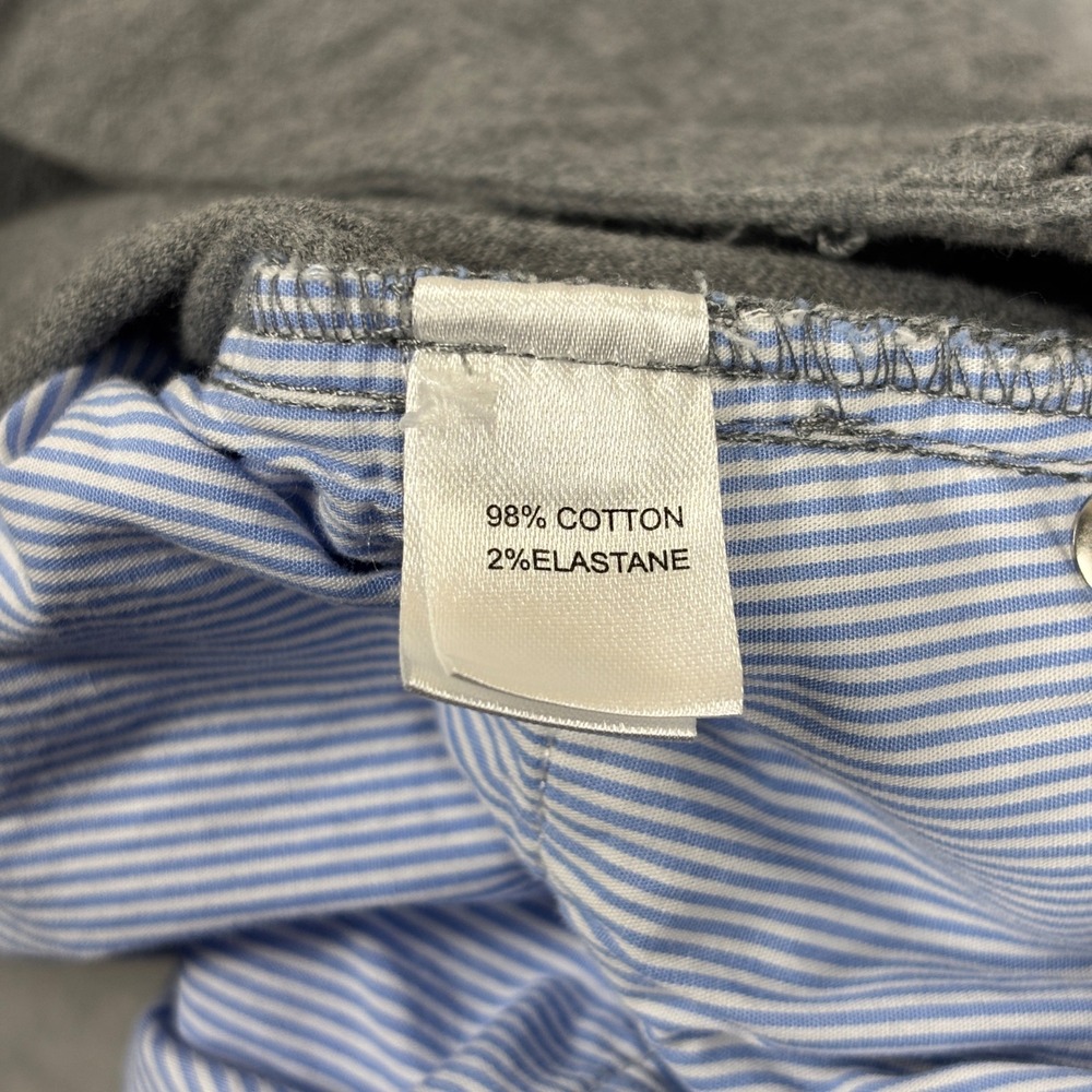 Peter Millar Crown Flannel Pants Mens 40 Gray Cotton Blend 5-Pocket Straight Leg - Picture 10 of 10